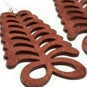 Adinkra Symbol Wooden Earrings