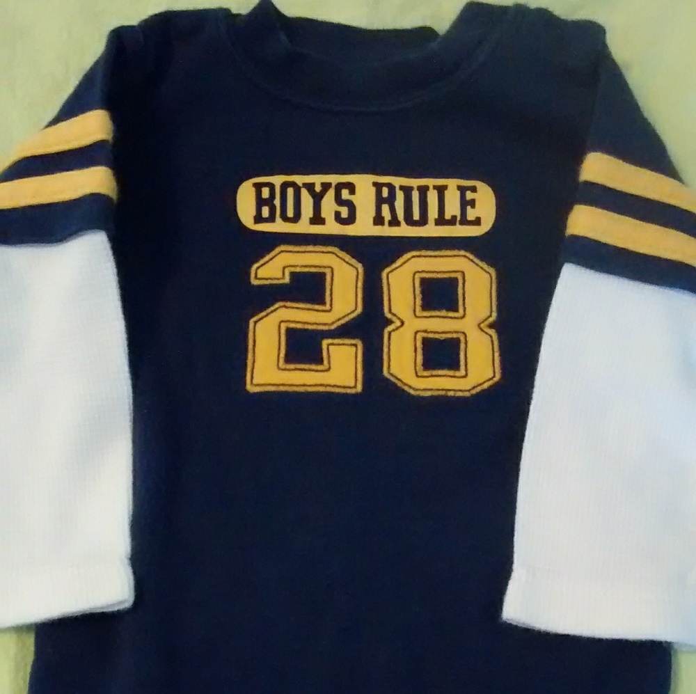 Carter's "Boy's Rule" long sleeved bodysuit