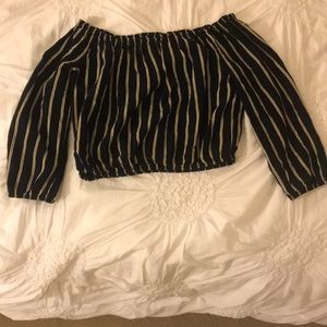 Brandy Melville off the shoulder striped top