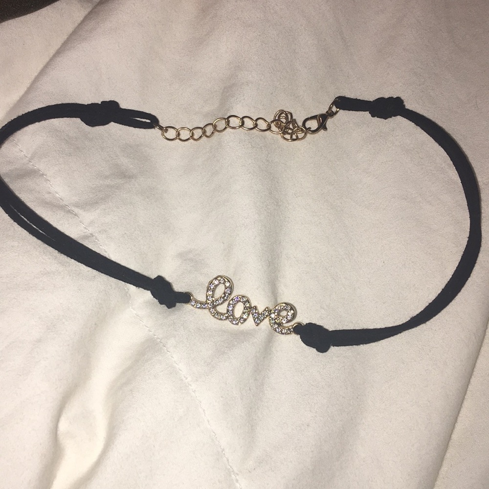 Black “love” choker