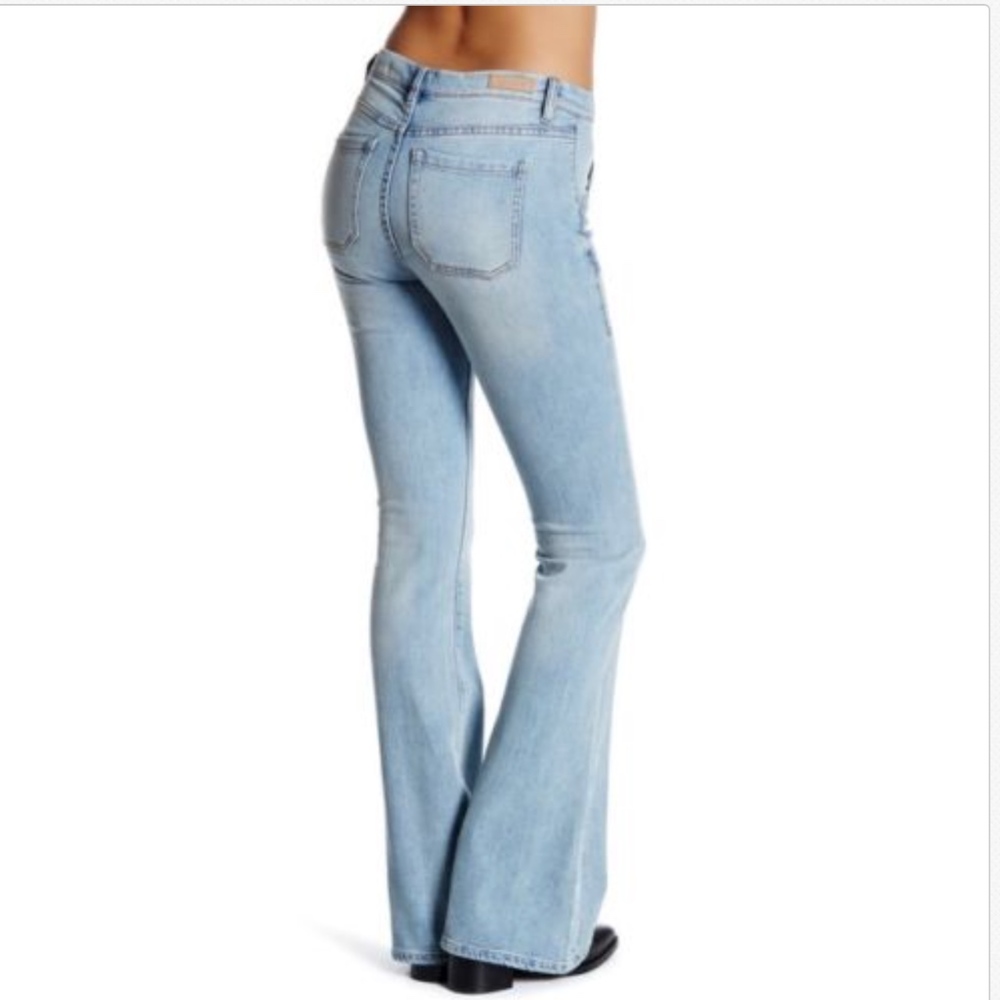BLANK NYC Denim Jean High Rise Flare Light Wash