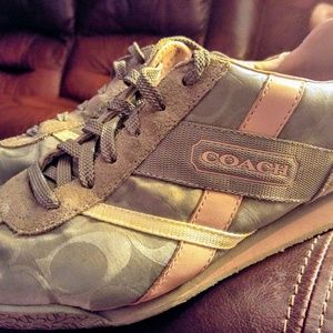 Coach pink and grey shoes 9