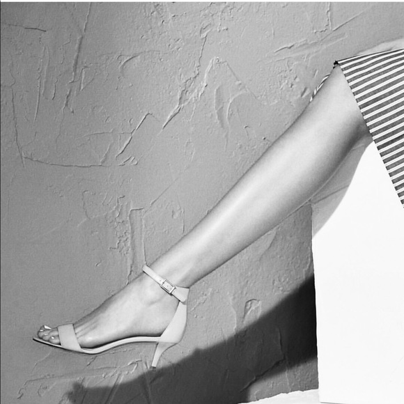 Black Leather Minimalist Ankle Wrap Sandal - Picture 3 of 4