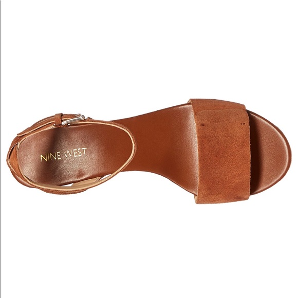 Cognac Suede Heeled Sandal - Picture 3 of 5