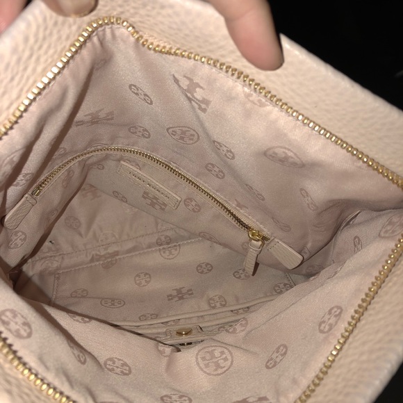 EHTF Tory Burch Fold Over Crossbody Chain Lite Oak - Picture 4 of 8