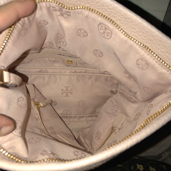 EHTF Tory Burch Fold Over Crossbody Chain Lite Oak - Picture 7 of 8