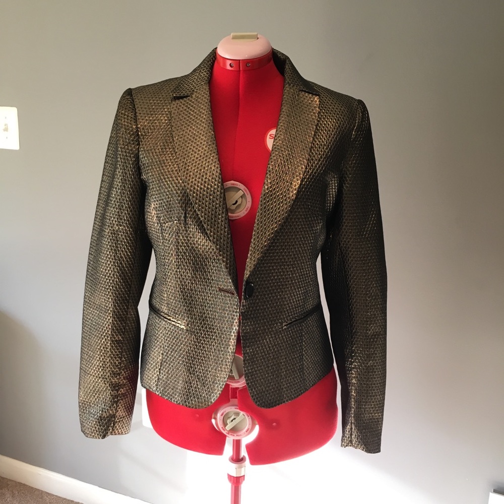 Studio M Black & Bronze Robertina Blazer - NWT; XL