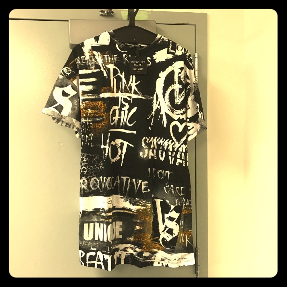 Victoria’s Secret Balmain Oversized Graphic Tee