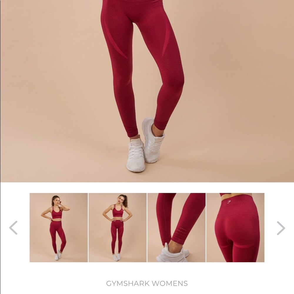 Gymshark High waisted seamless legging beet marl