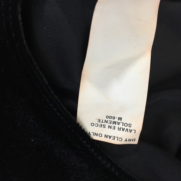 Vintage 90s Black Velvet Cutout Maxi Dress Flaw - Picture 5 of 8