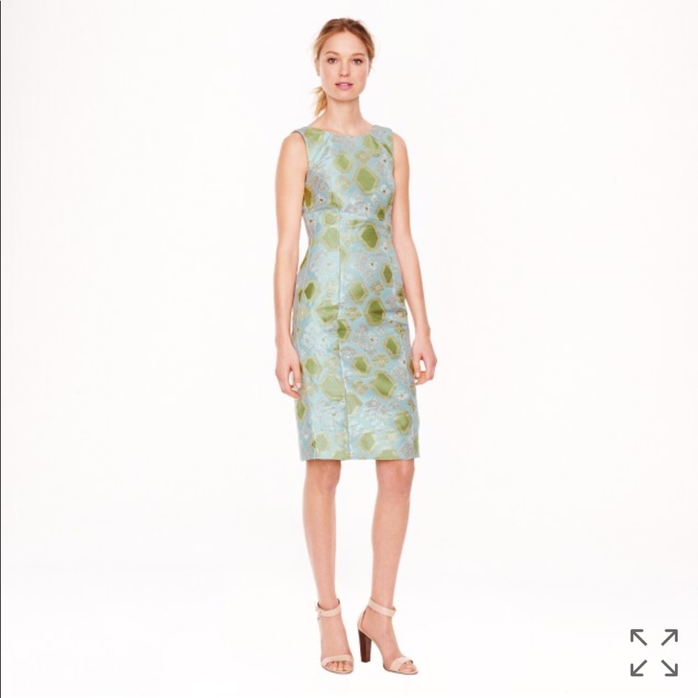 J Crew Collection Geo Brocade Dress