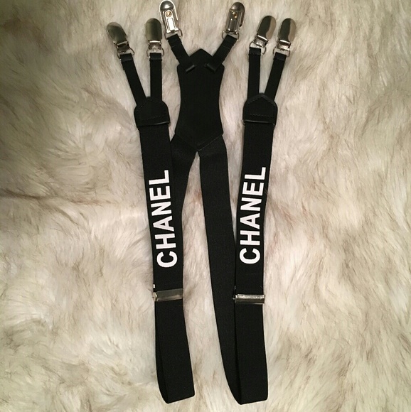 Black & White Chanel Suspenders - Picture 3 of 4