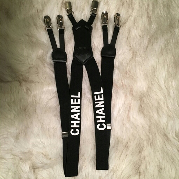 Black & White Chanel Suspenders - Picture 4 of 4