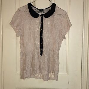 Collared lace blouse