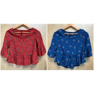 Two tops for $30.00, as a set or, for  $20 each!