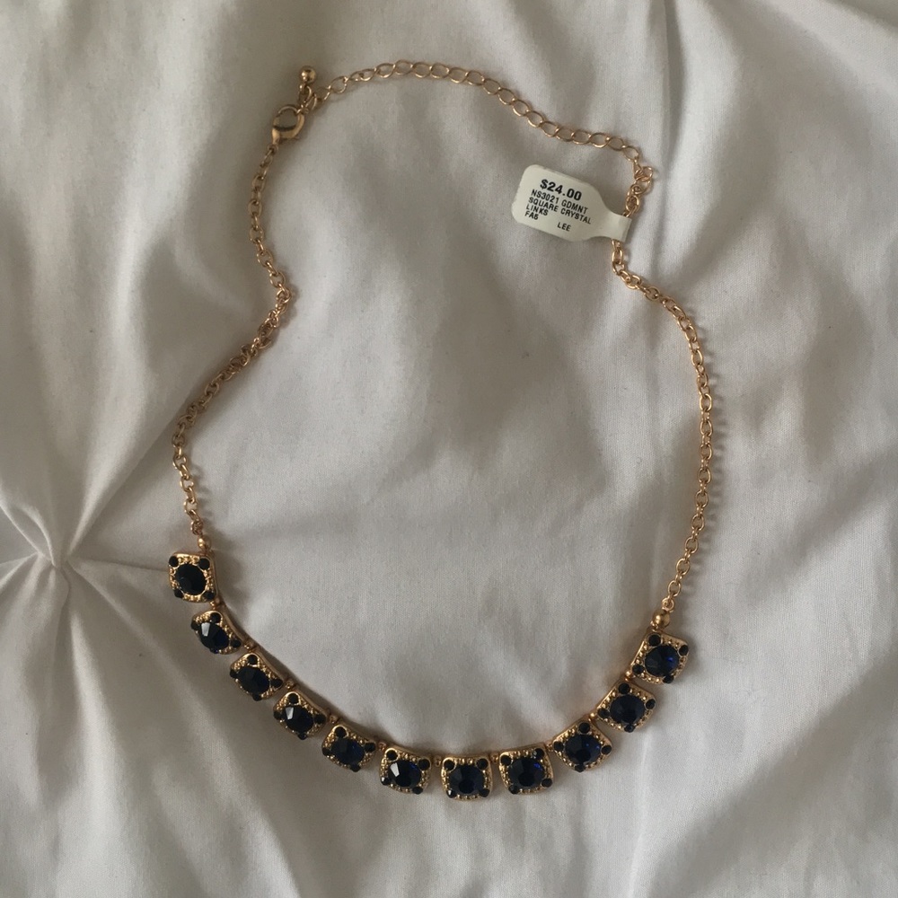 NWT ✨ Gold & Navy Statement Necklace