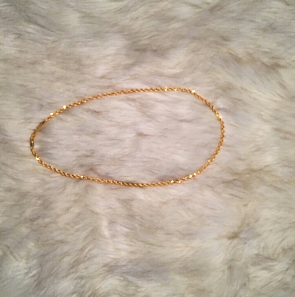 18k Yellow Gold Plated French Rope Twisted Chain - Picture 3 of 4
