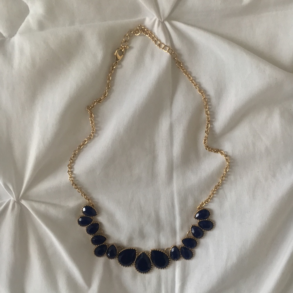 NWOT ✨ Gold & Navy Statement Necklace