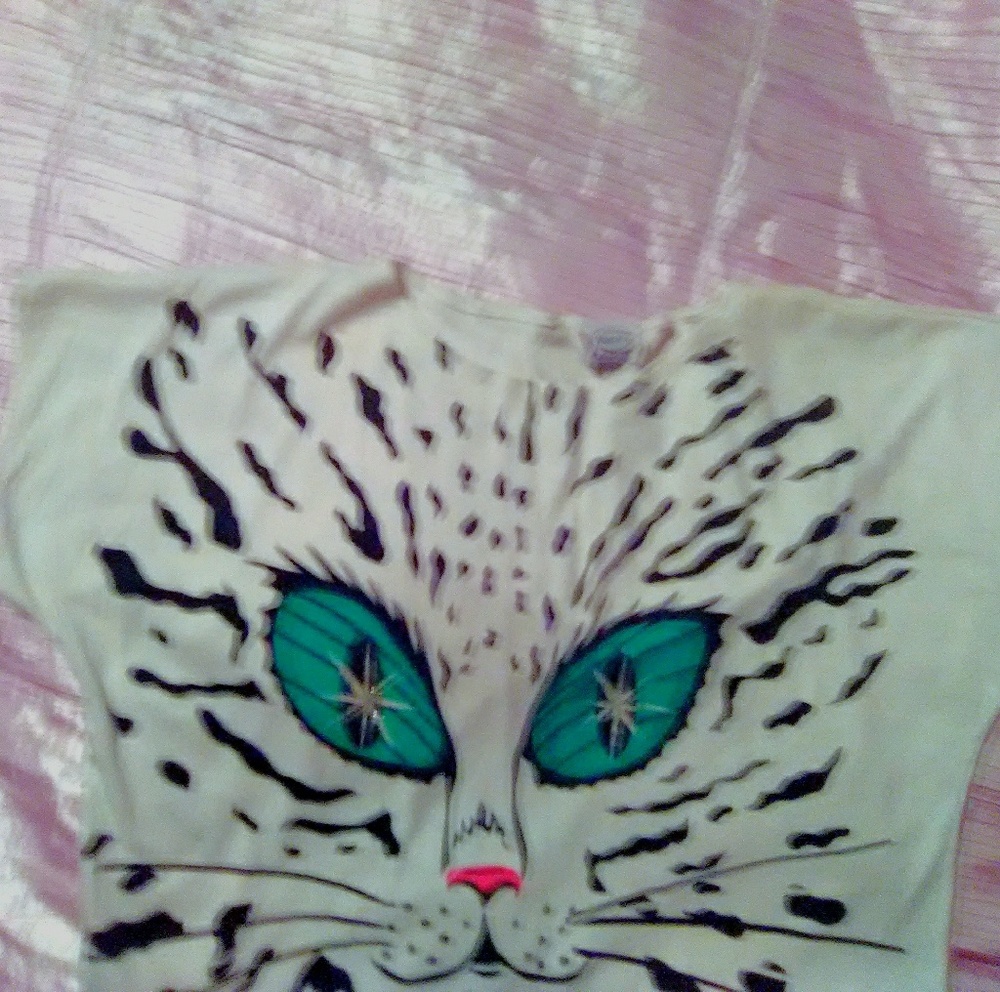 Vintage 80s 90s Kitten Burnout Graphic Tee