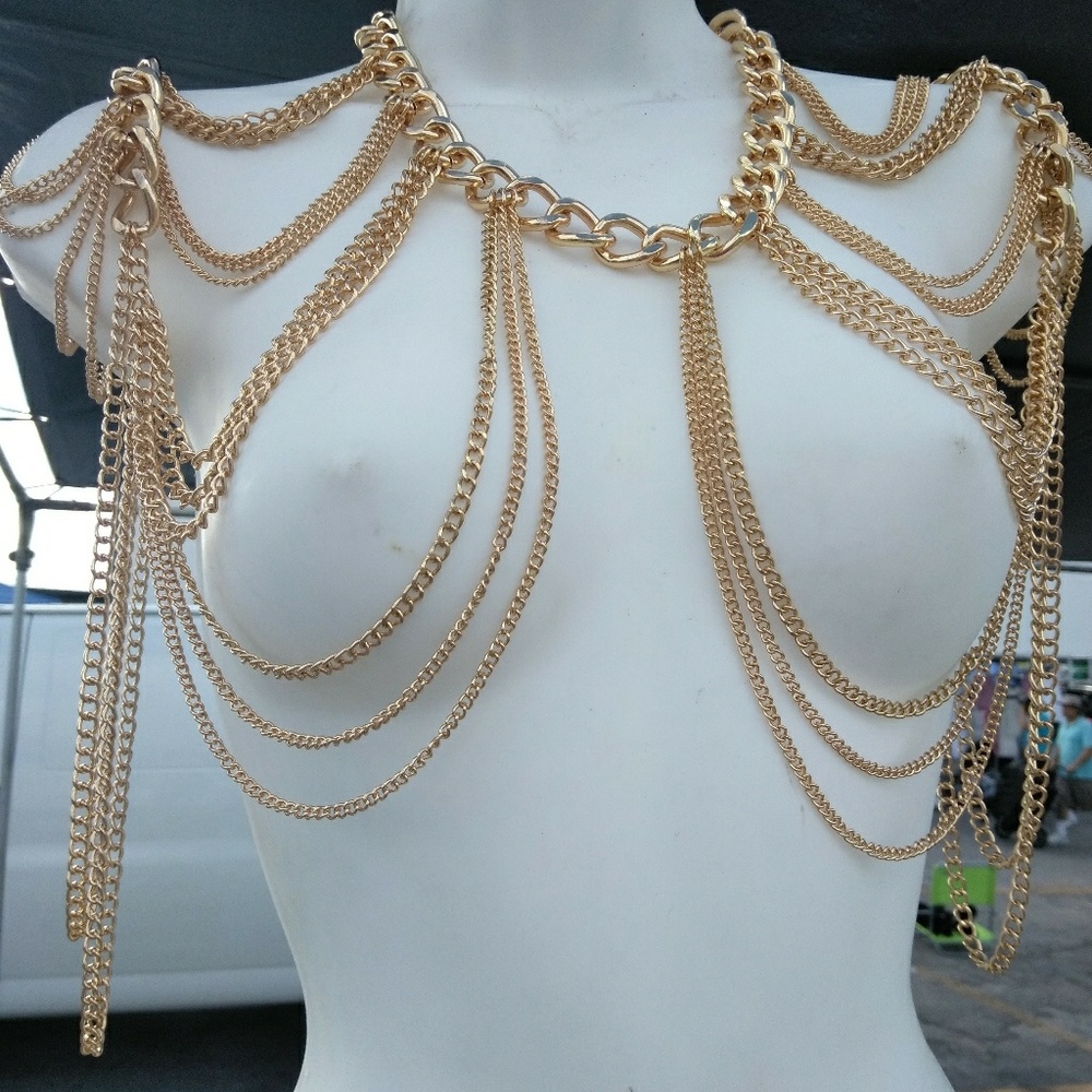 Gold shoulder chain
