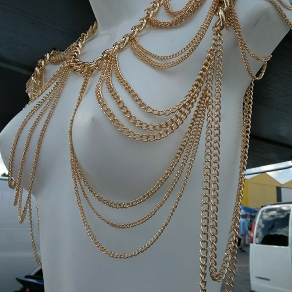Gold shoulder chain