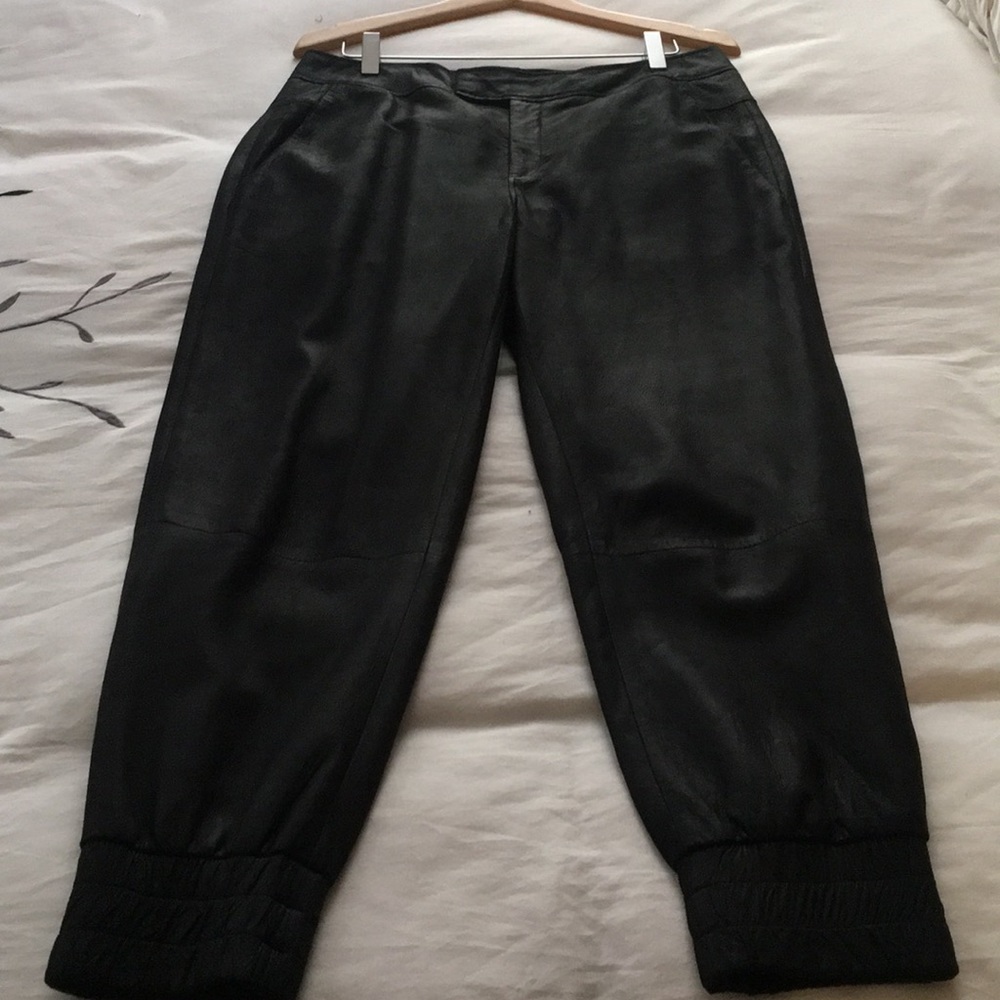 Helmut Lang Black Leather Pants - Picture 4 of 8