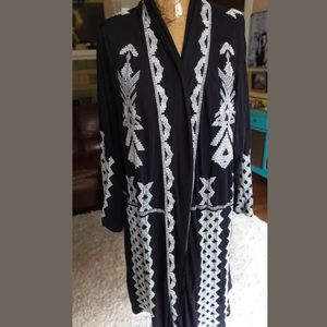 Xl Johnny Was embroidered knit duster