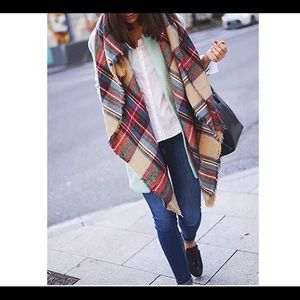 Plaid Checked Tartan Scarf Wrap Blanket Scarf