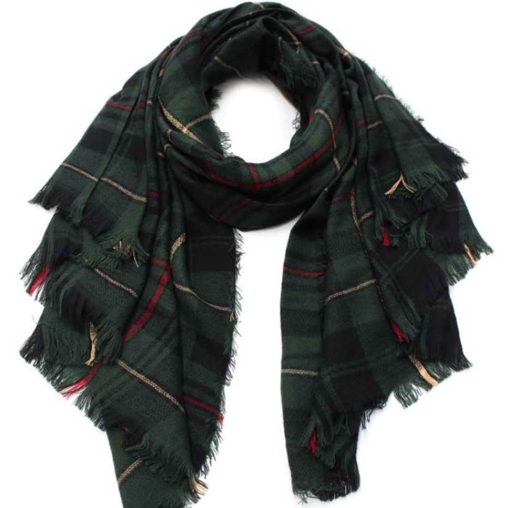 Plaid Blanket Scarf