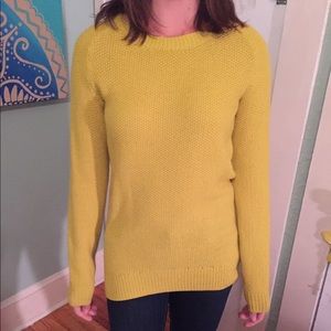 Divided H&M Yellow Green Knit Tunic Sweater