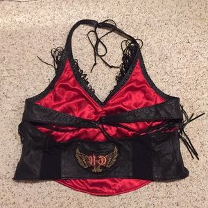 Harley leather vest
