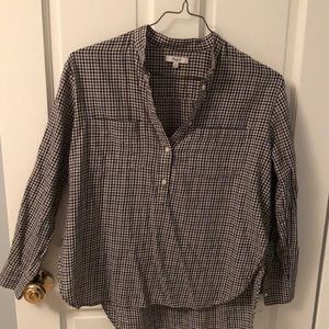 Madewell Flannel shirt black and white