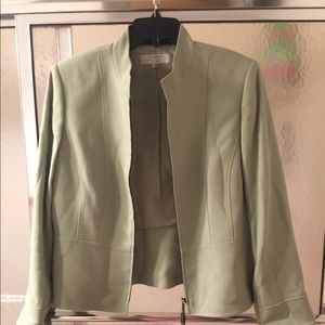 Preown Tahari Light Green Jacket; ZIP; Sz 12P; $35