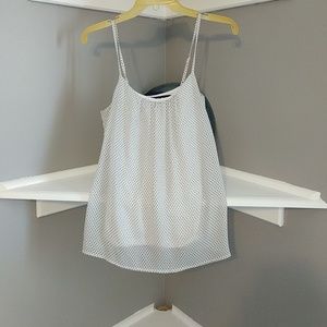 White and Black Polka Dot Cami from The Limited
