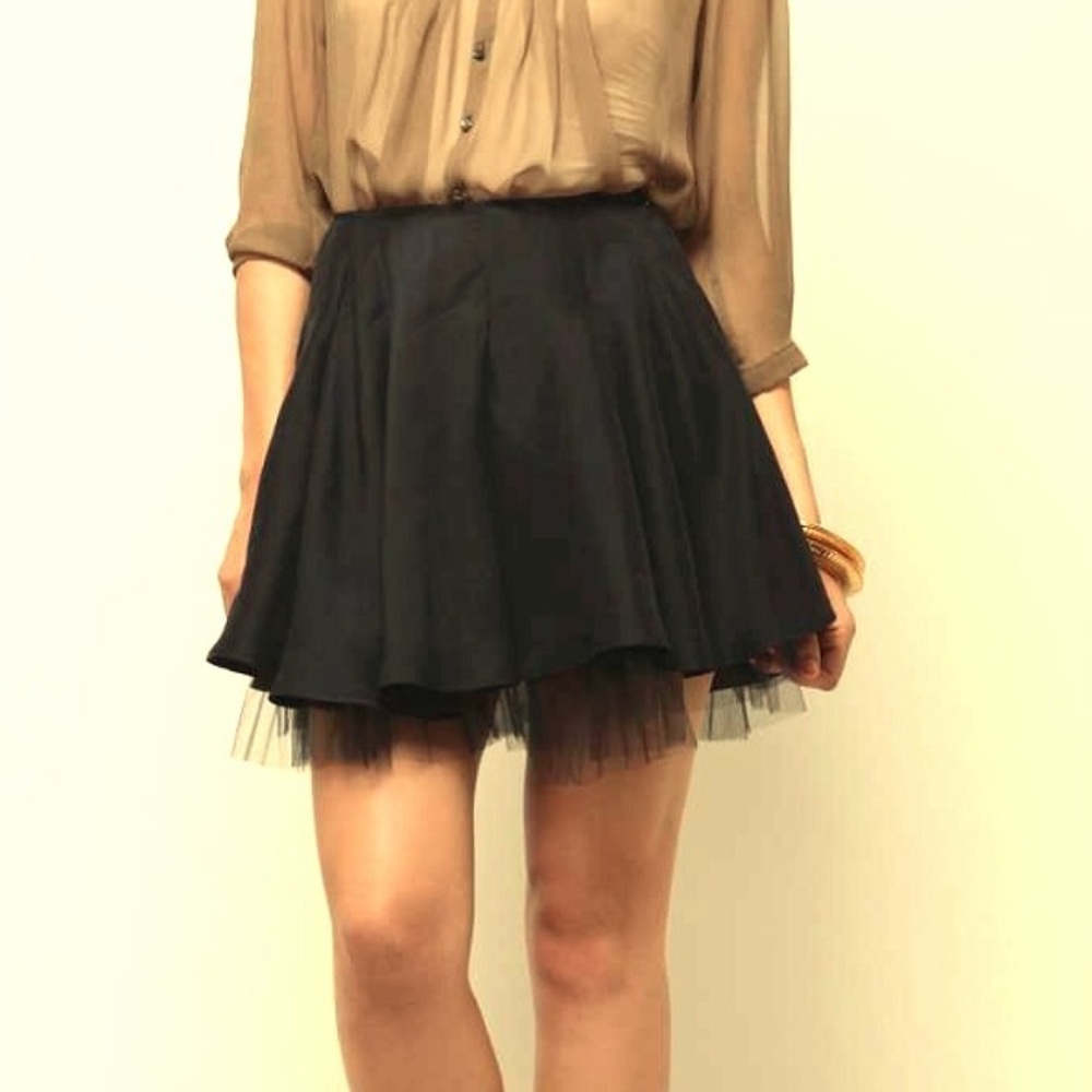 ANAGRAM BY GARY GRAHAM / Shantung Full Silk Skirt