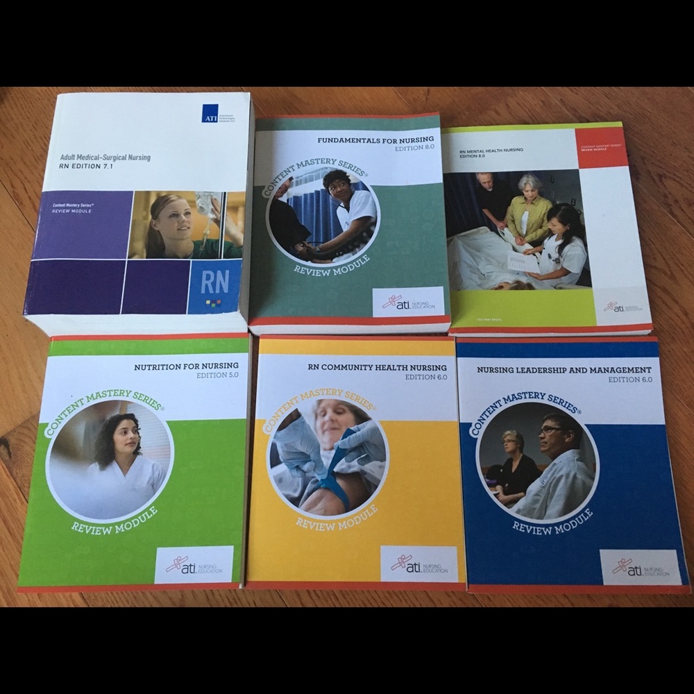 Lot Of (6) ATI Nursing Books