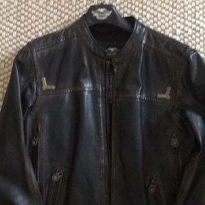 H-D Willie G brown leather jacket