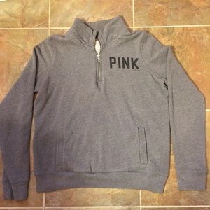 Victoria’s Secret PINK gray quarter zip sweatshirt