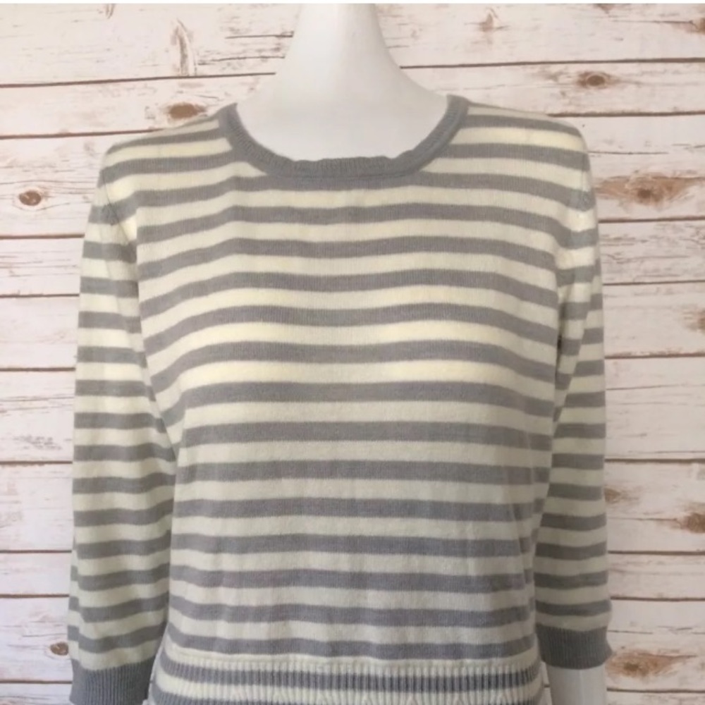 ❌sold❌ Stripped Peplum Sweater Pull Over