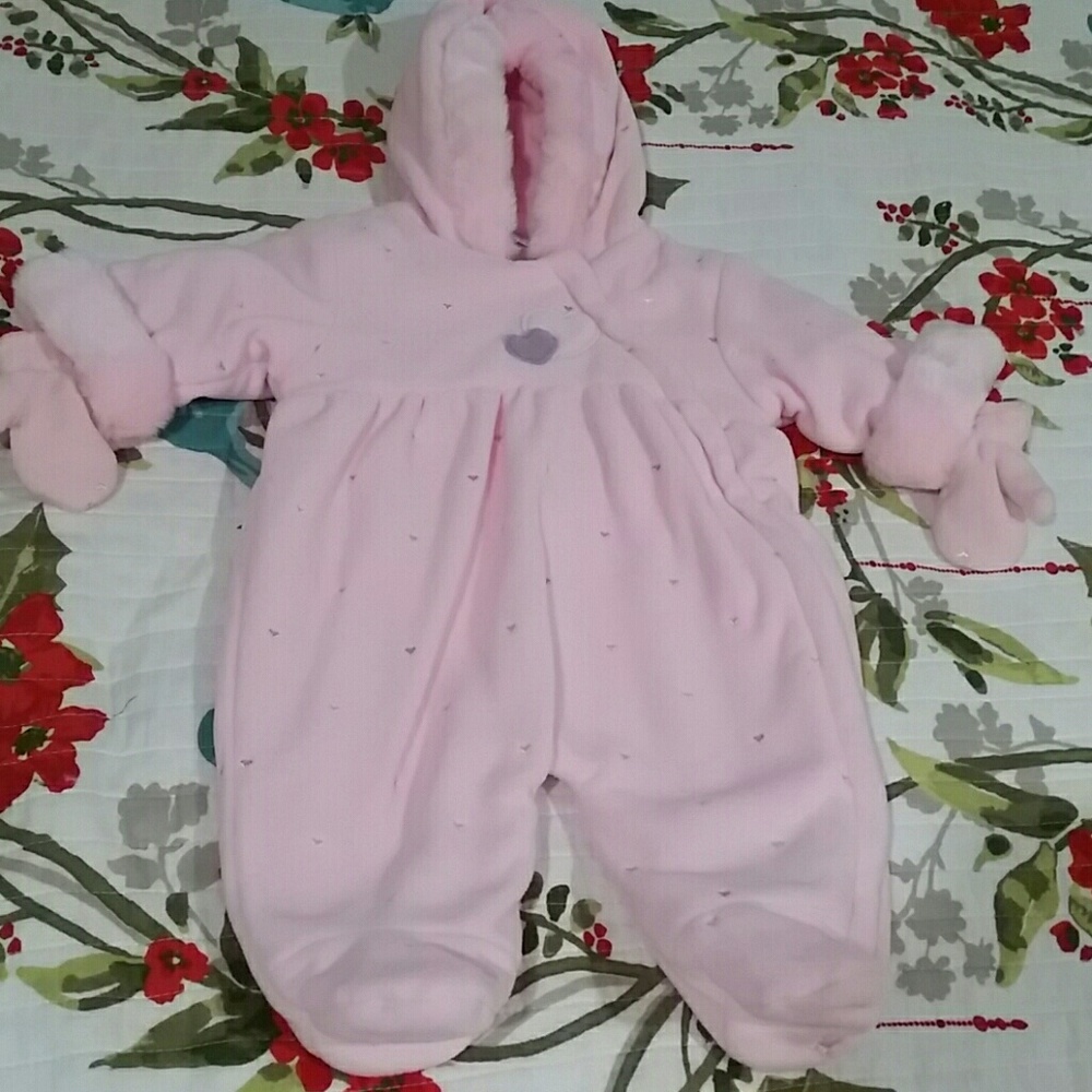 Baby's Pink Snowsuit