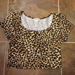 Cheetah print crop top