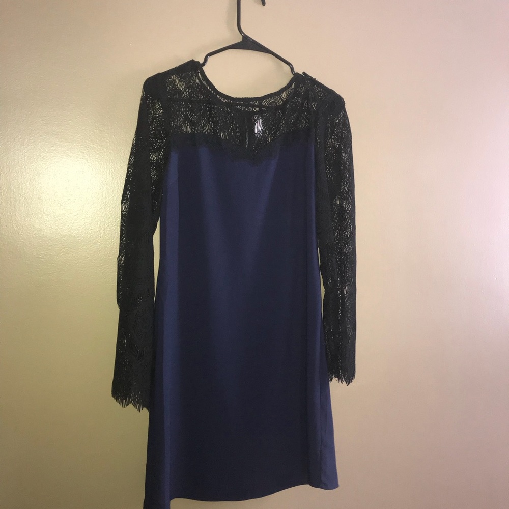 Xhilaration Navy and Black Lace Dress. Never worn