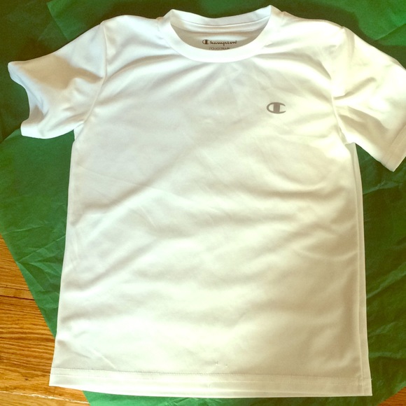Champion boys white size 7 sweat repellant t shirt - Picture 1 of 4