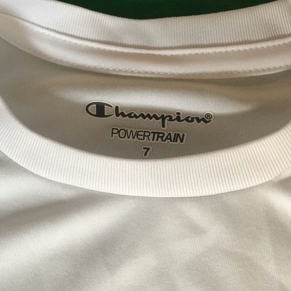 Champion boys white size 7 sweat repellant t shirt - Picture 3 of 4