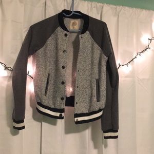 Grey button up mini jacket