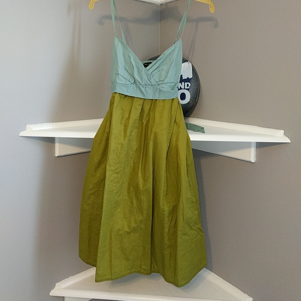 The Limited Blue and Green Cotton Dress