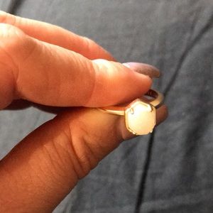 Kendra Scott Calvin gold ring w/ iridescent drusy