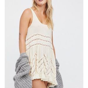 Free People Voile and lace trapeze slip!