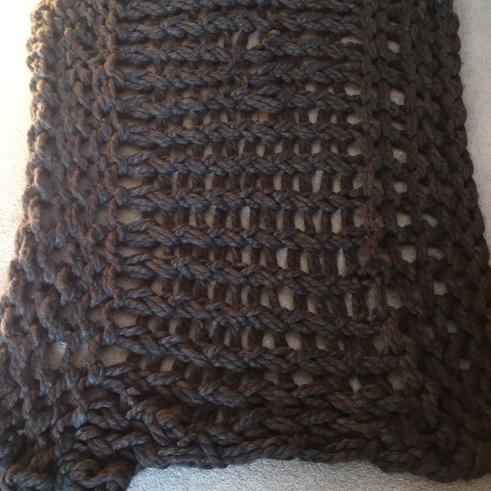 Arm knit homemade blanket