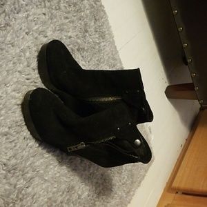Suede ankle boots